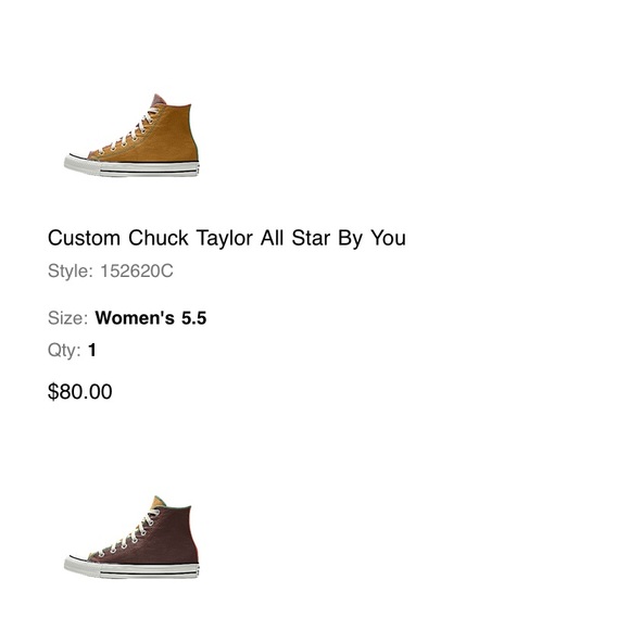 Brand new custom made converse sneakers. worn twice, perfect condition. - Picture 6 of 6